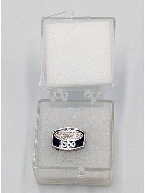 Vintage Amway 1000 Achievement Recognition Lapel Pin Silver Tone Blue Enamel